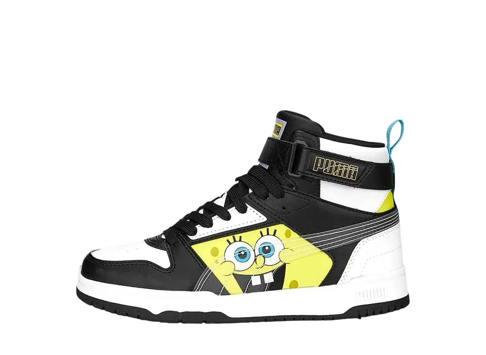 Spongebob Squarpants × Puma GS RBD Game Sneaker "Puma White/Puma Black/Lucent Yellow/Hero Blue"