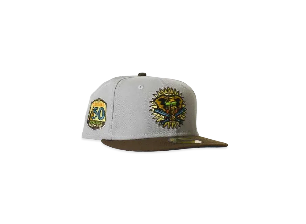 NEW ERA Oakland Athletics 50th anniversary "LIGHT GRAY×BROWN"
