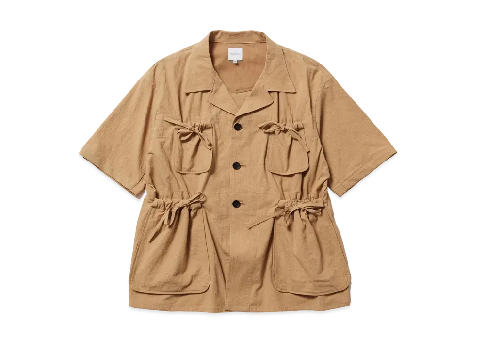 Sasquatchfabrix Drawstring Pk H/S Bush Shirt "Light Brown"