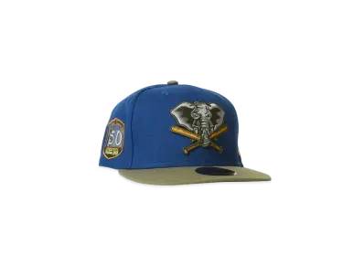 NEW ERA Oakland Athletics 50 year "BLUE×LIGHT MOSS"