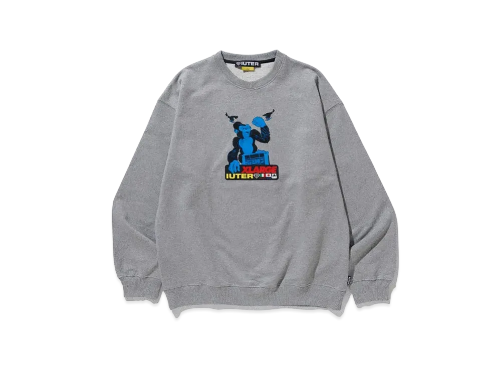 XLARGE x IUTER XIUTER Giant Crewneck "Lt Grey"