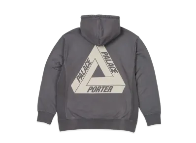 PALACE PORTER Tri-Ferg Hood "Dark Grey"