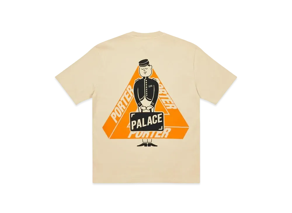 PALACE PORTER Tri-Ferg Bell Boy T-Shirt "Sand"