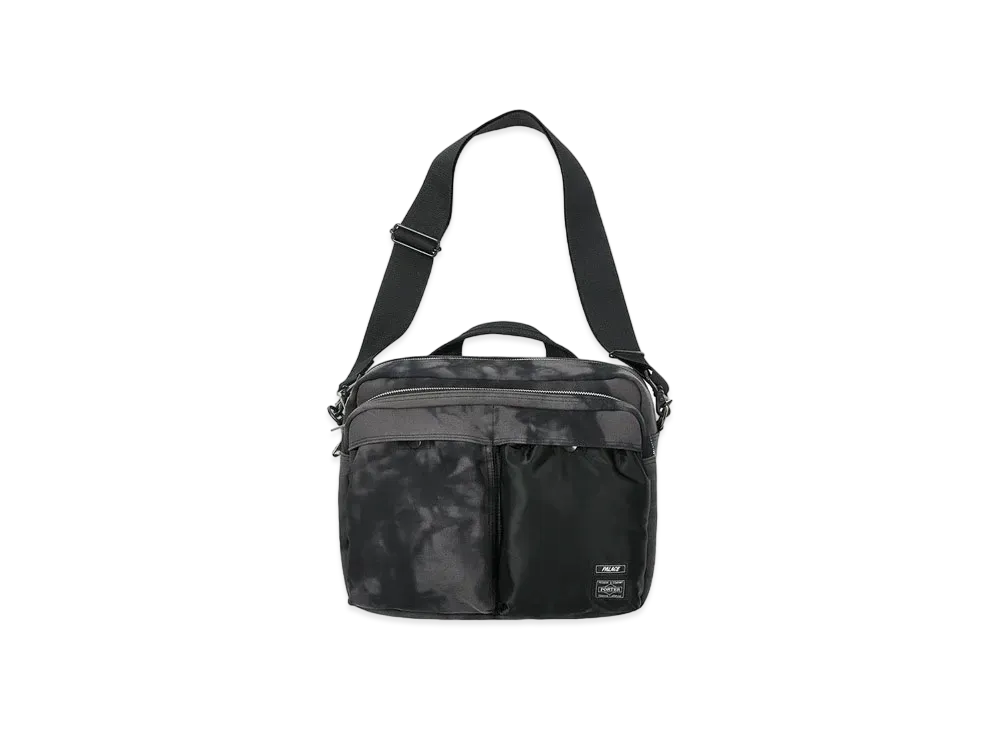 PALACE PORTER 2Way Shoulder Bag "Black Wave Dye"