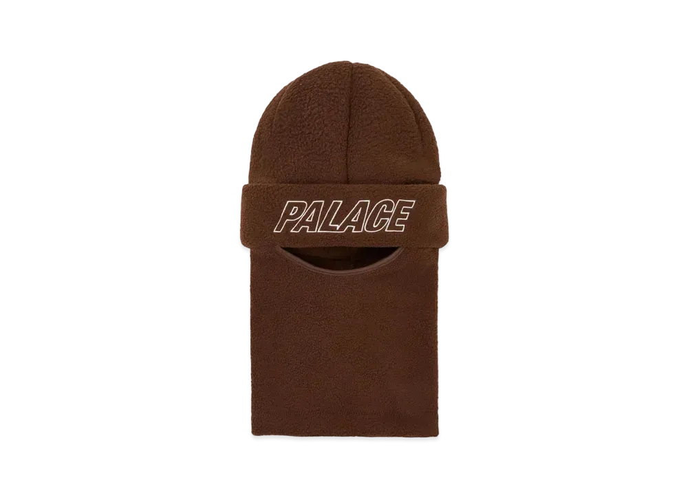 PALACE Fleece Facewarmer Beanie "Mocha"