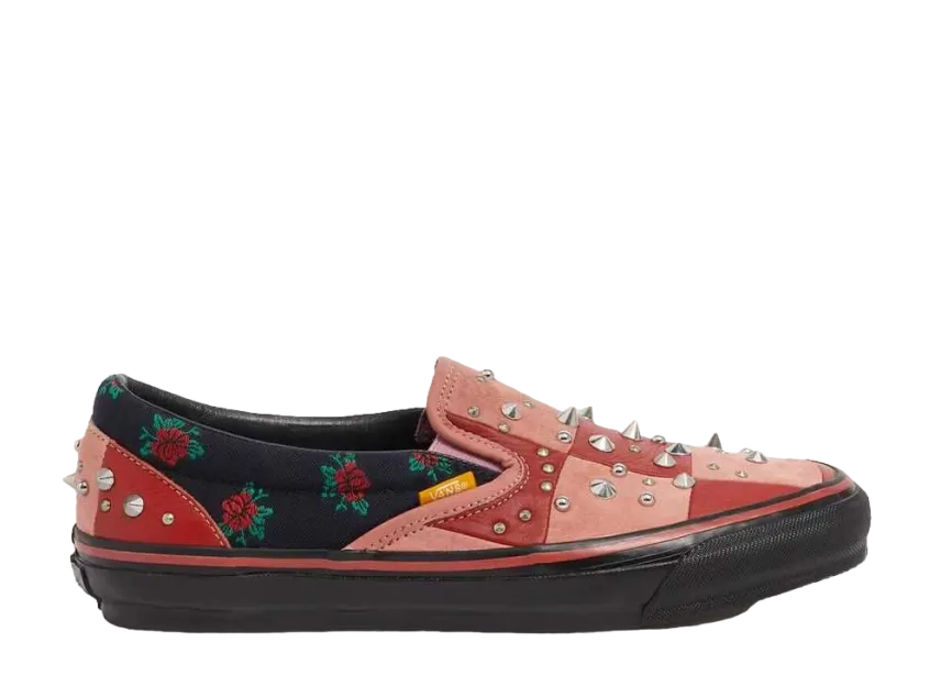 グッチ × バンズ OG クラシック スリッポン "レッド アンド ピンク"