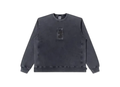 Black Eye Patch Handle With Care Pigment Dyed Crew Sweat "Black"