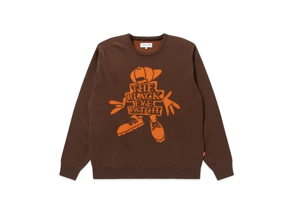 Black Eye Patch OG Boy Knit Sweater "Brown"