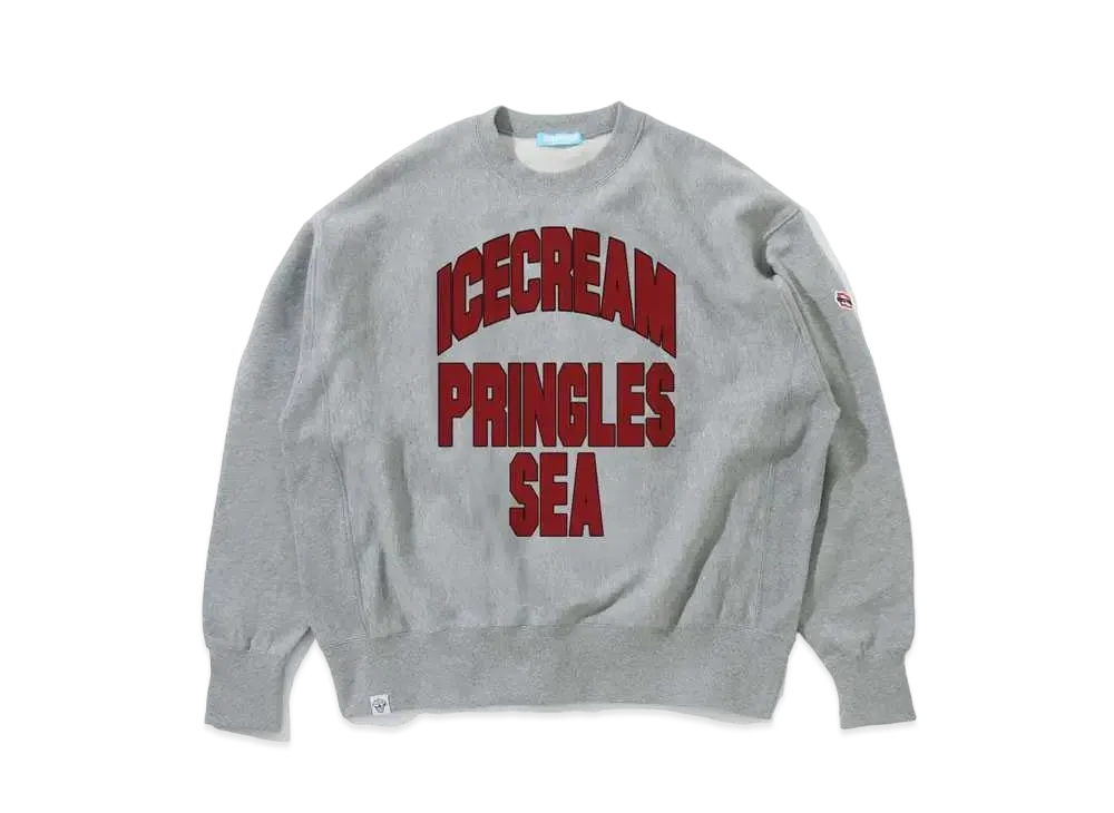 WIND AND SEA x ICECREAM x PRINGLES Cotton Sweatshirt "Gray"