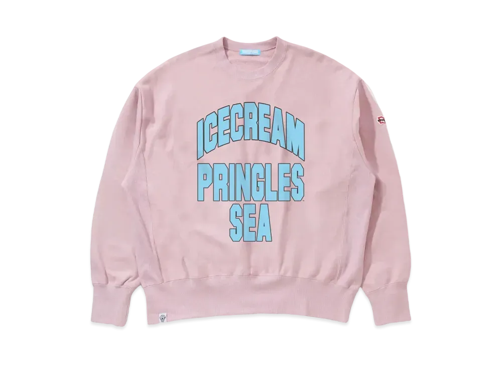 WIND AND SEA x ICECREAM x PRINGLES Cotton Sweatshirt "Pink"