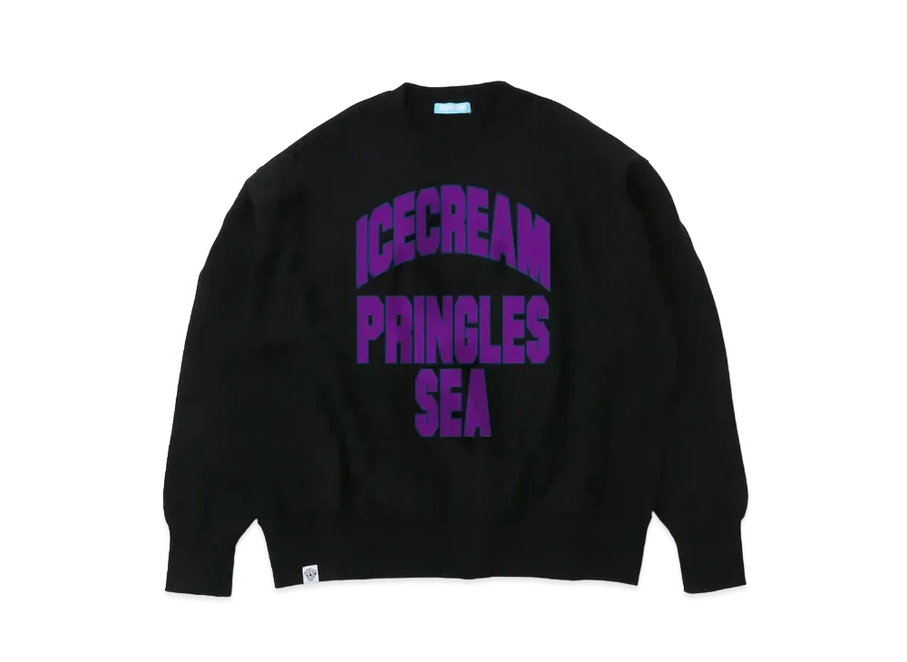 WIND AND SEA x ICECREAM x PRINGLES Cotton Sweatshirt "Black"