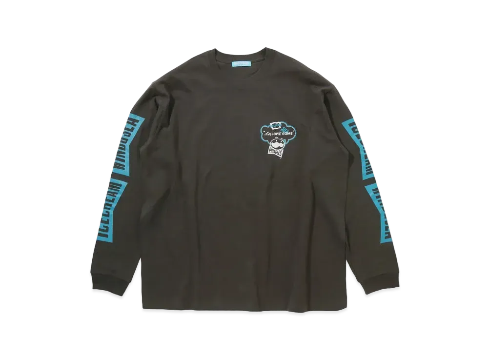 WIND AND SEA x ICECREAM x PRINGLES Cotton L/S T-shirt Let's Have Some "C.Gray"
