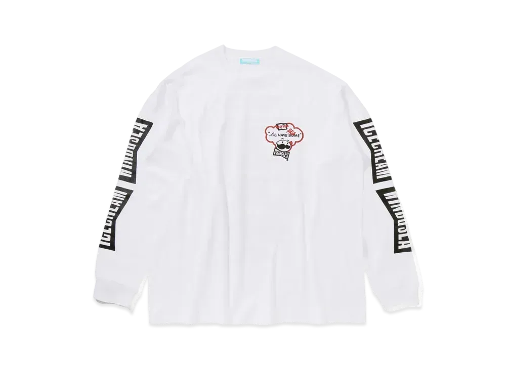 WIND AND SEA x ICECREAM x PRINGLES Cotton L/S T-shirt Let's Have Some "White"