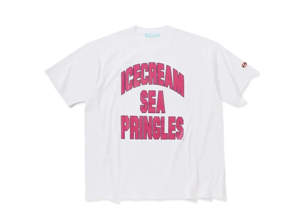 WIND AND SEA x ICECREAM x PRINGLES S/S T-shirt College Logo "White"