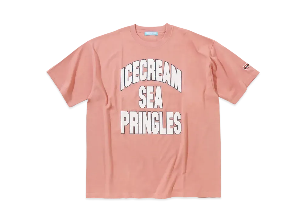 WIND AND SEA x ICECREAM x PRINGLES S/S T-shirt College Logo "Pink"