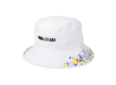 WIND AND SEA Splash Paint Bucket Hat (Neshu_WDS) "White"