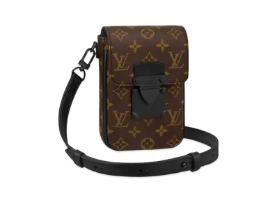 Louis Vuitton S-Lock Vertical Wearable Wallet Monogram Macassar "Noir"
