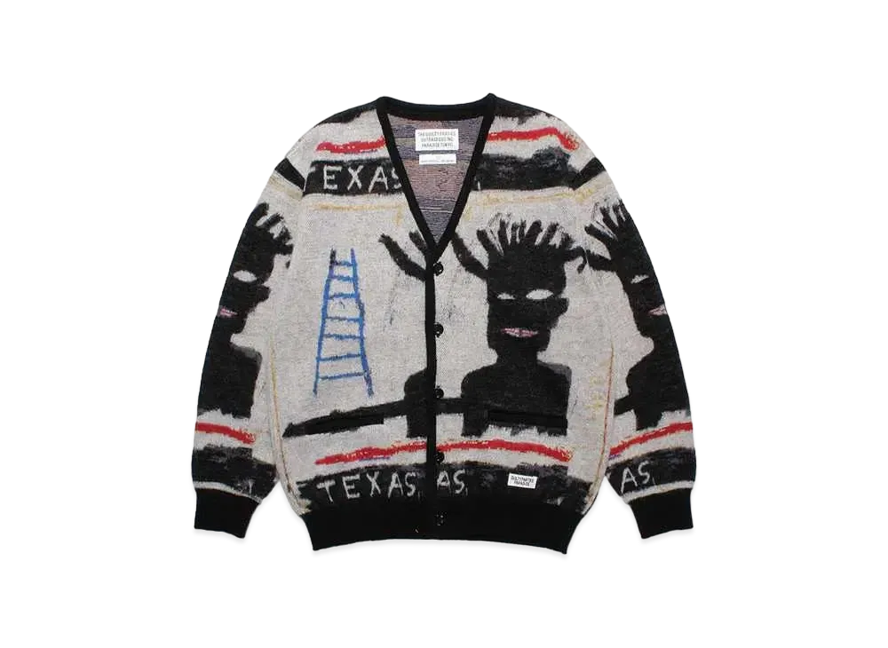 WACKO MARIA Jean-Michel Basquiat / Jacquard Cardigan "One"