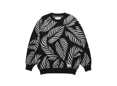 WACKO MARIA Leaf Jacquard Sweater "Gray"