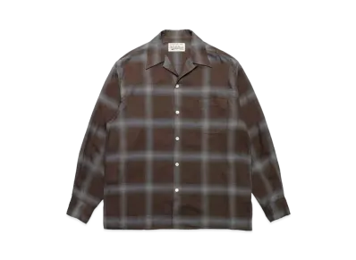 WACKO MARIA Check Open Collar Shirt "Brown"