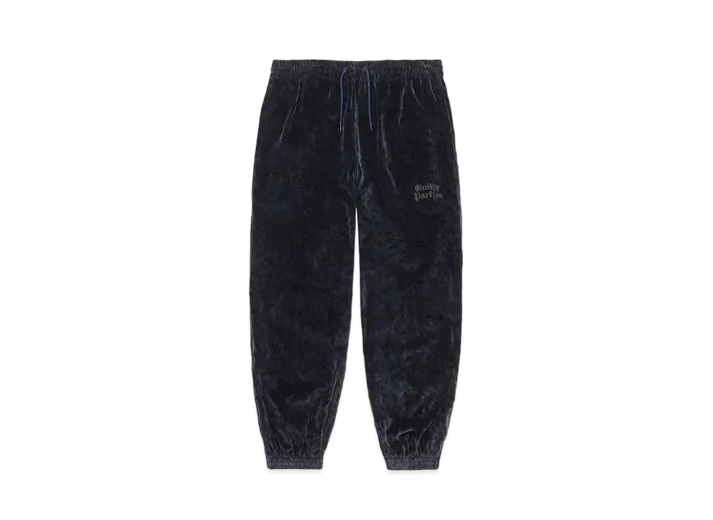 WACKO MARIA Leopard Velvet Track Pants "Navy"