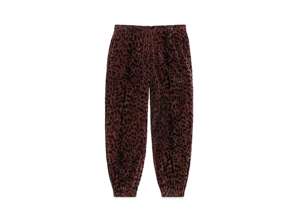 WACKO MARIA Leopard Velvet Track Pants "Brown"
