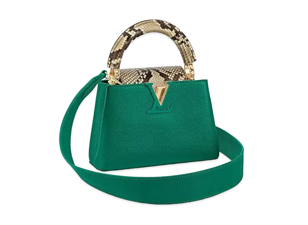 ルイヴィトン カプシーヌ ミニ トリヨン レザー "エメラルド" N80931