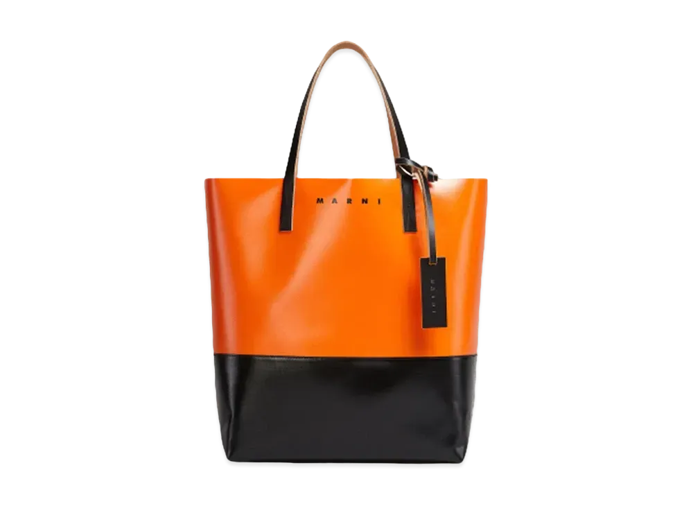 Marni Tribeca Shopping Bag "Carrot/Black"