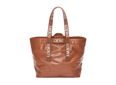 LOEWE Fold Shopper In Paper Calfskin "Tan"