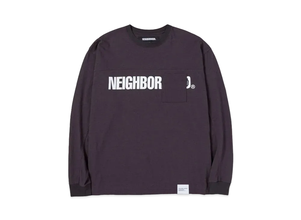 NEIGHBORHOOD Logo Print Crewneck LS "Black"