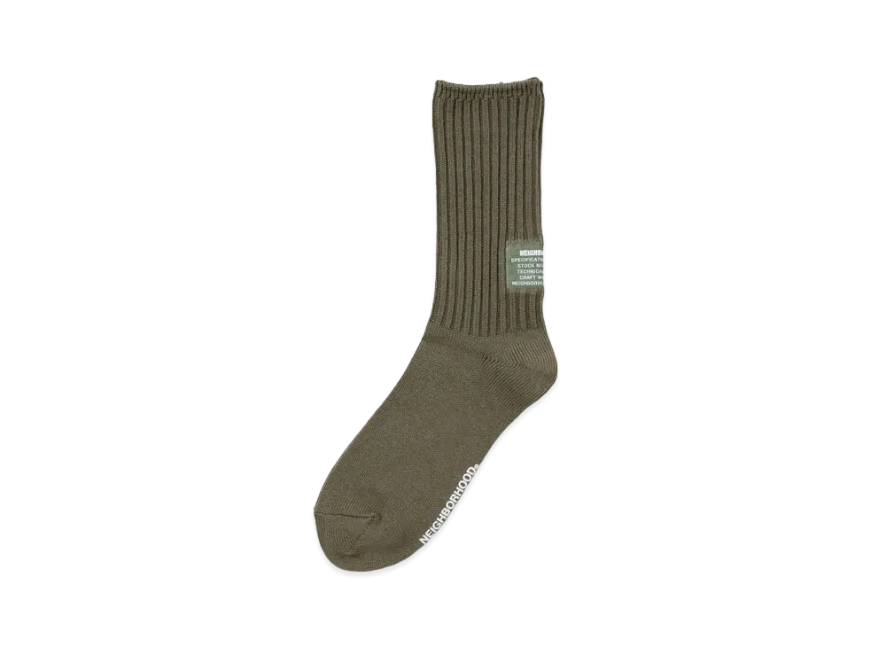 NEIGHBORHOOD Rib Socks "Olive Drab"