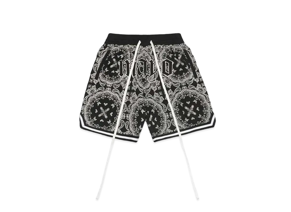 MAYO Paisley Embroidery Shorts "BLACK"