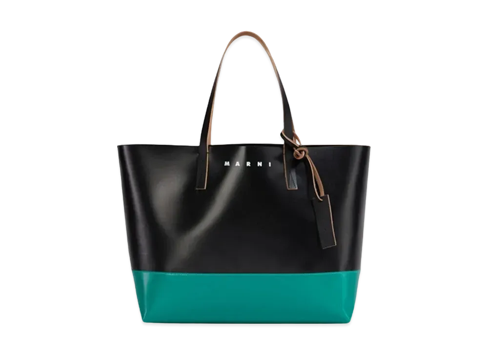 Marni Tribeca Shopping Bag "Black/Green"
