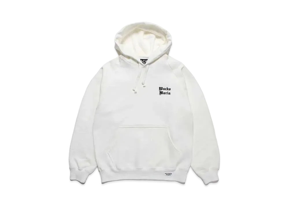 WACKO MARIA Heavy Weight Hooded Sweat Shirt "White"