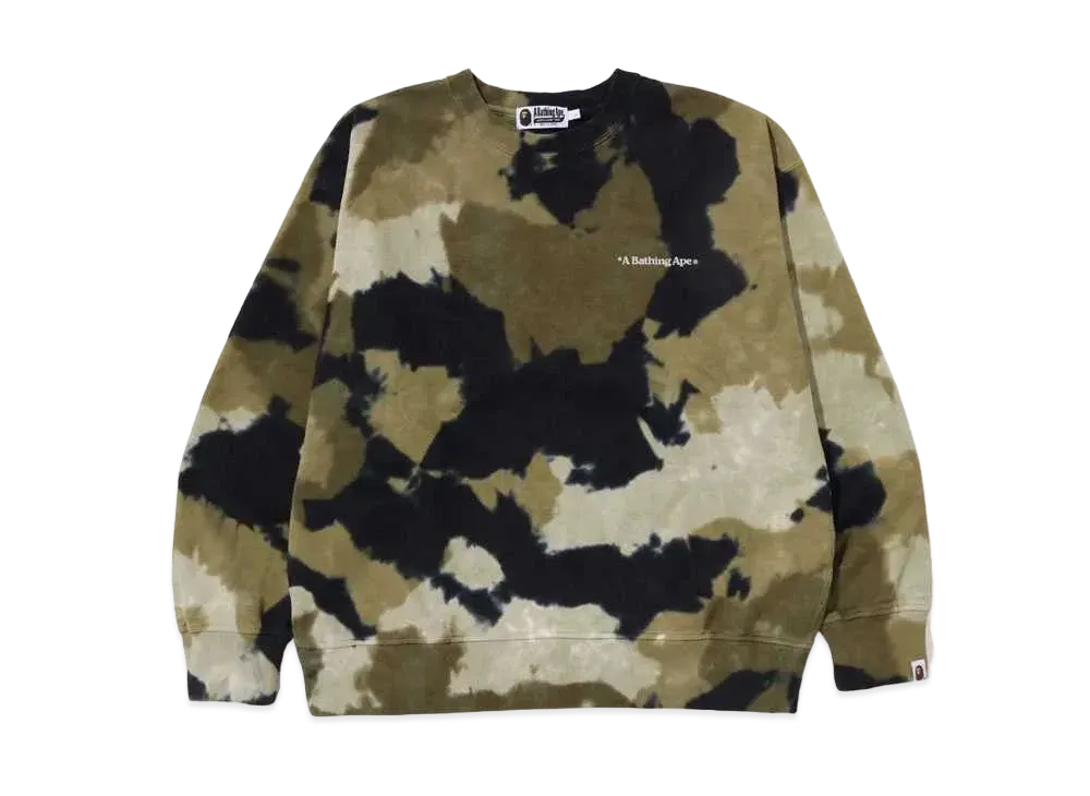 アベイシングエイプ 注染 ルーズ フィット クルーネック "オリーブドラブ"