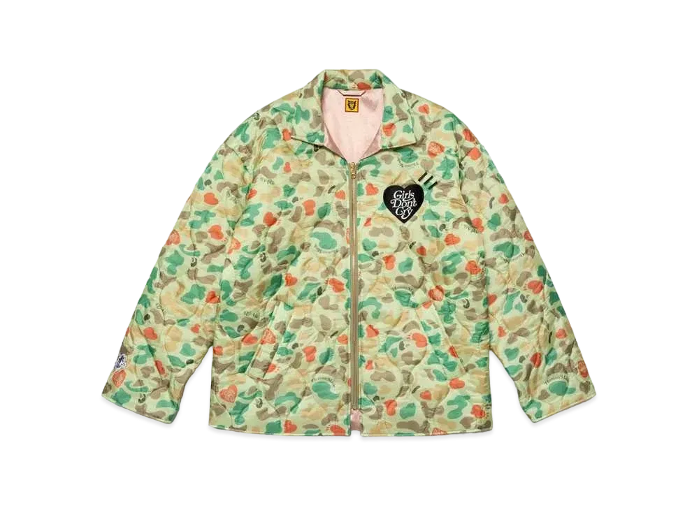 HUMAN MADE x Girls Don'T Cry Heart Camo Jacket "Green" / VERDY