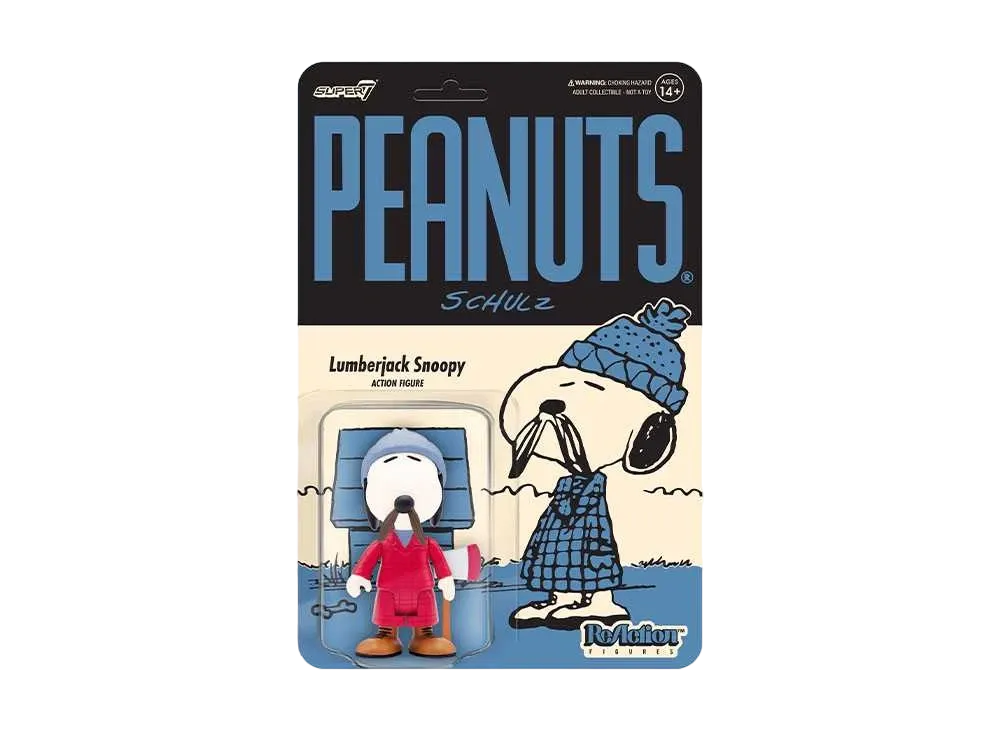 Super7 Peanuts ReAction Action Figure Wave 5 - Lumberjack Snoopy "Multicolor"