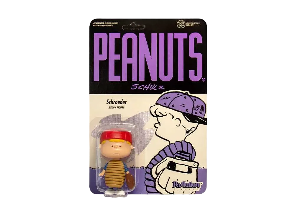 Super7 Peanuts ReAction Action Figure Baseball Schroeder "Multicolor"