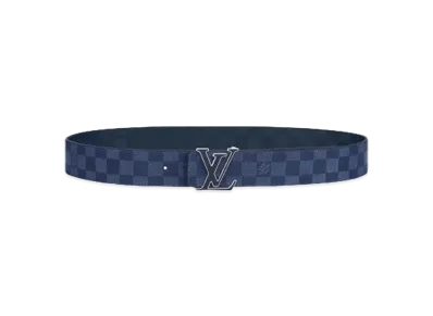 Louis Vuitton LV Initials 40mm Reversible Belt Damier Infini and Damier Graphite "Blue"