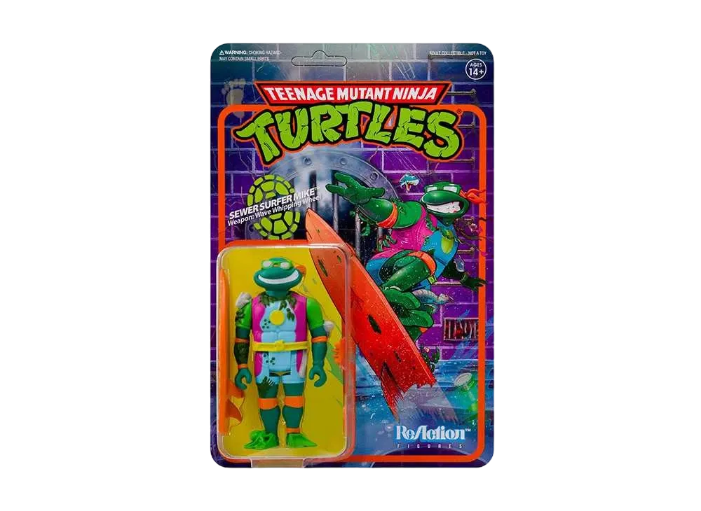 Super7 Teenage Mutant Ninja Turtles "Sewer Surfer Michelangel"