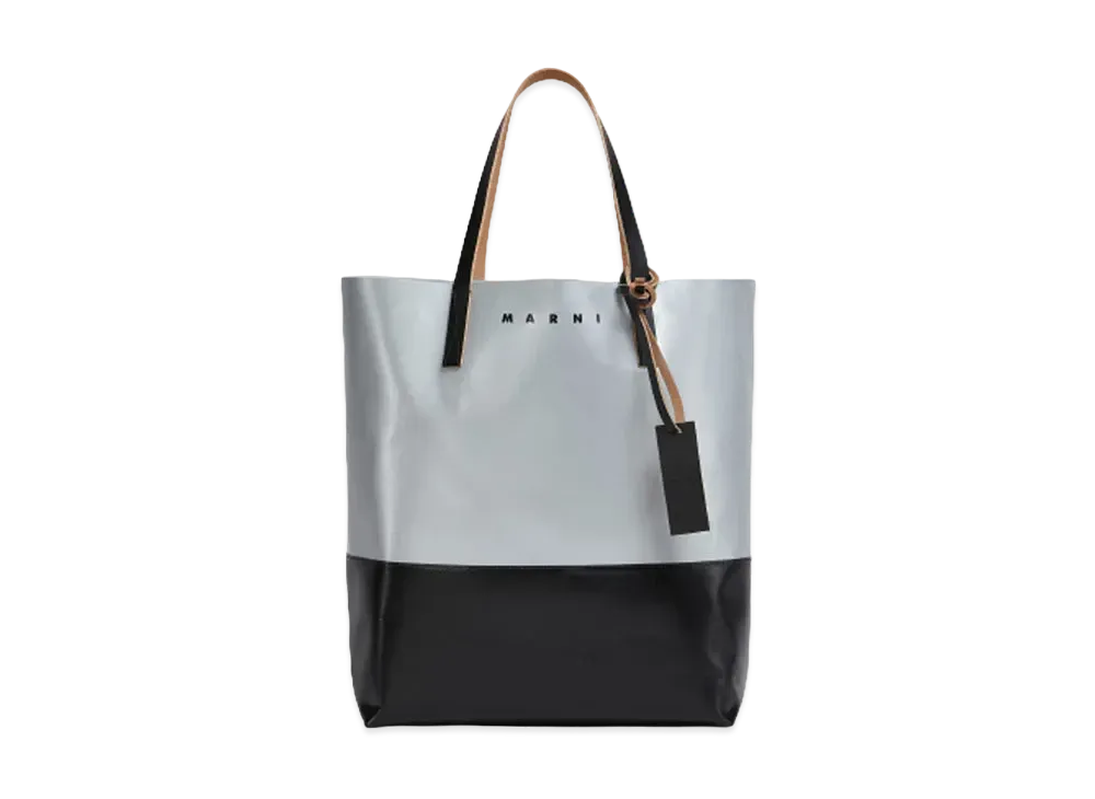 Marni Tribeca Shopping Bag "Silver/Black"