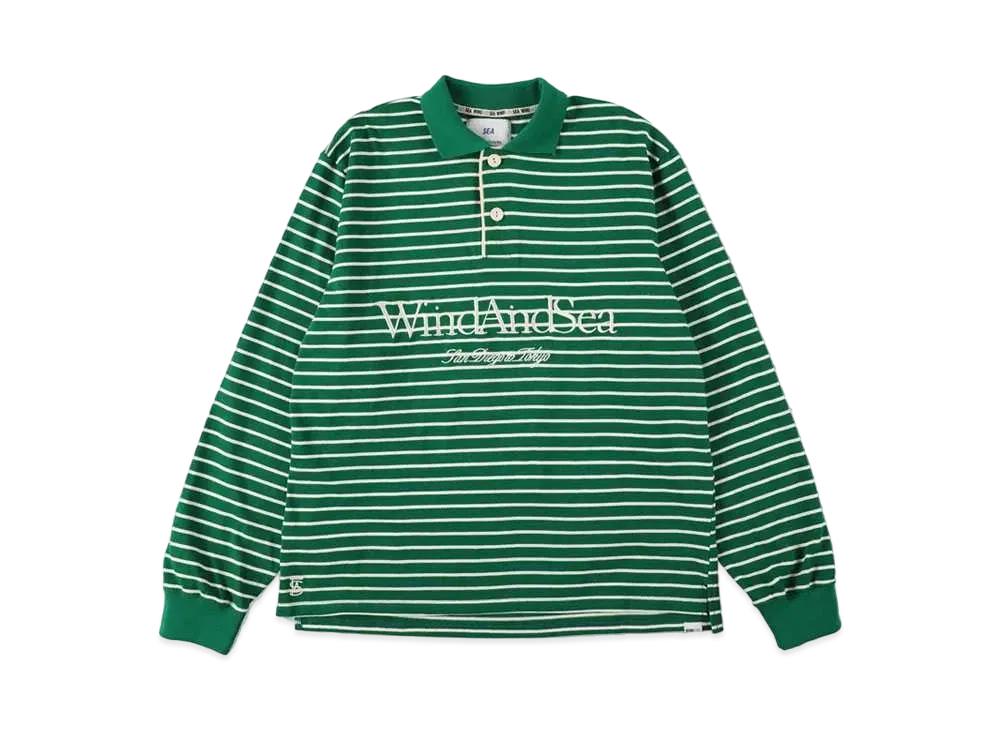 WIND AND SEA SDT Border Rugby Shirt "Green"