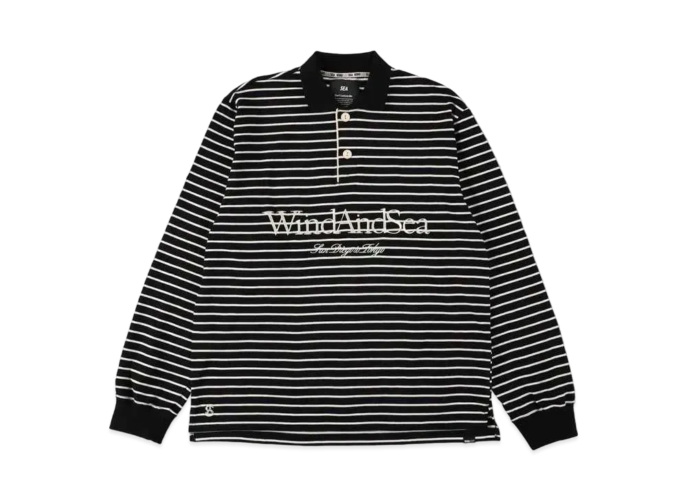 WIND AND SEA SDT Border Rugby Shirt "Black"