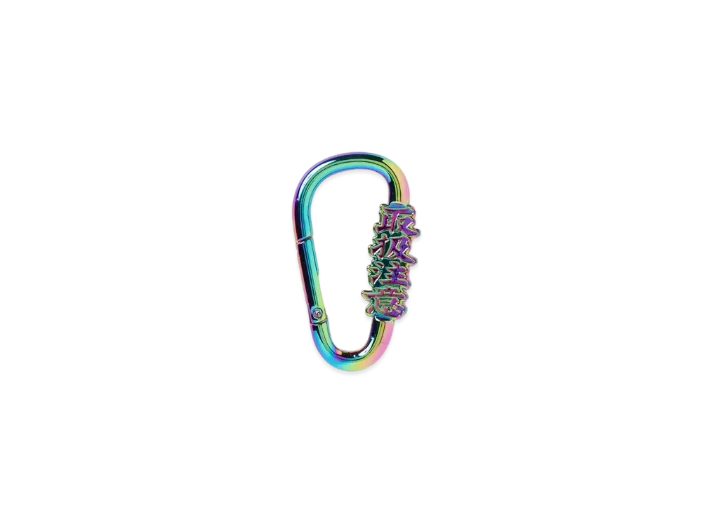 Black Eye Patch Handle With Care Carabiner "Iridescent"