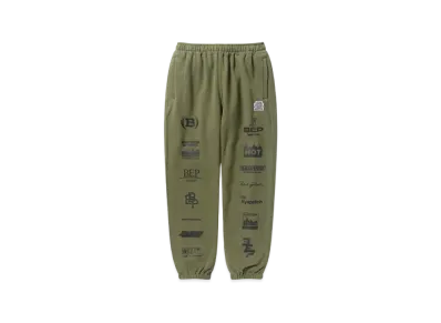 Black Eye Patch Multi Logo Sweat Pants "Olive"