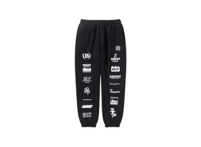 Black Eye Patch Multi Logo Sweat Pants "Black"