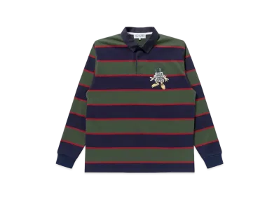 Black Eye Patch OG Boy Striped Rugby Shirt "Navy/Green"