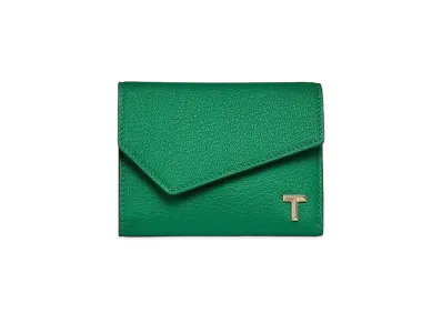 Tiffany & Co. Tiffany T Wallet In Leather "Emerald Green"