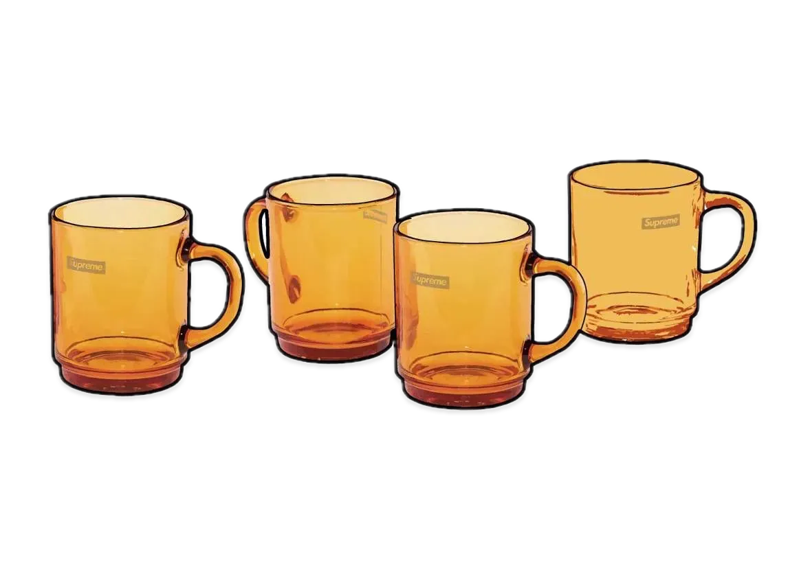 Supreme x Duralex Glass Mugs (Set Of 6) "Amber"
