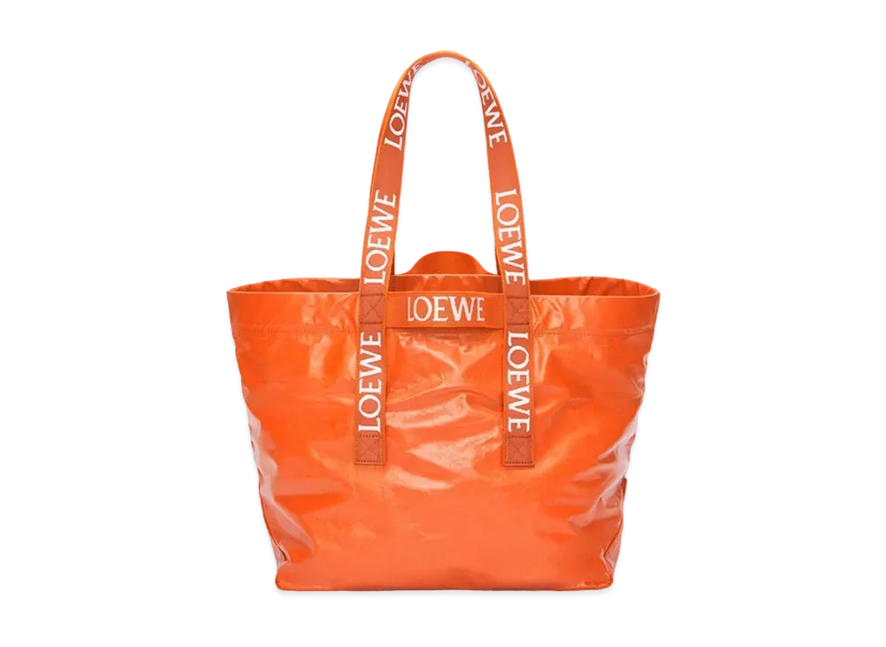 LOEWE Fold Shopper In Paper Calfskin "Orange"